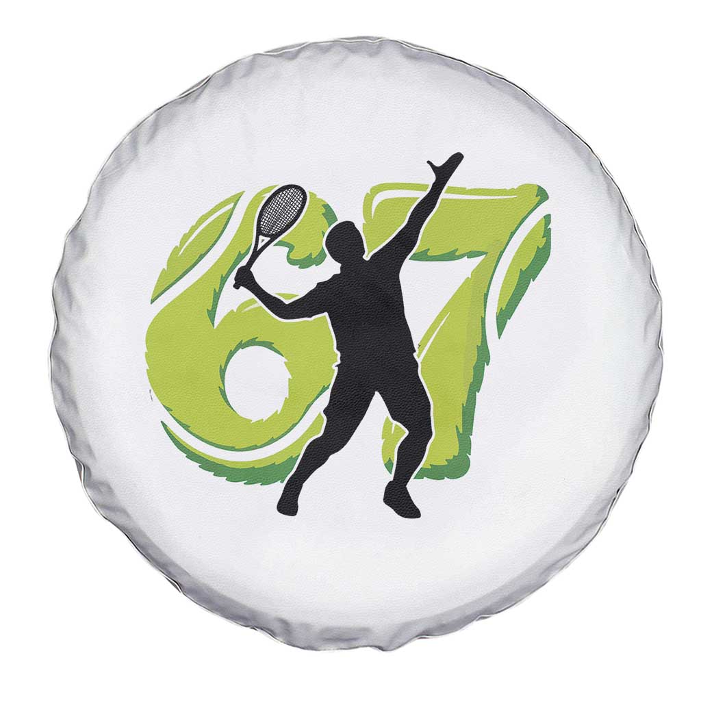 Funny Gen Z Alpha Gift Spare Tire Cover Six Seven Meme Tennis Lover - Wonder Print Shop
