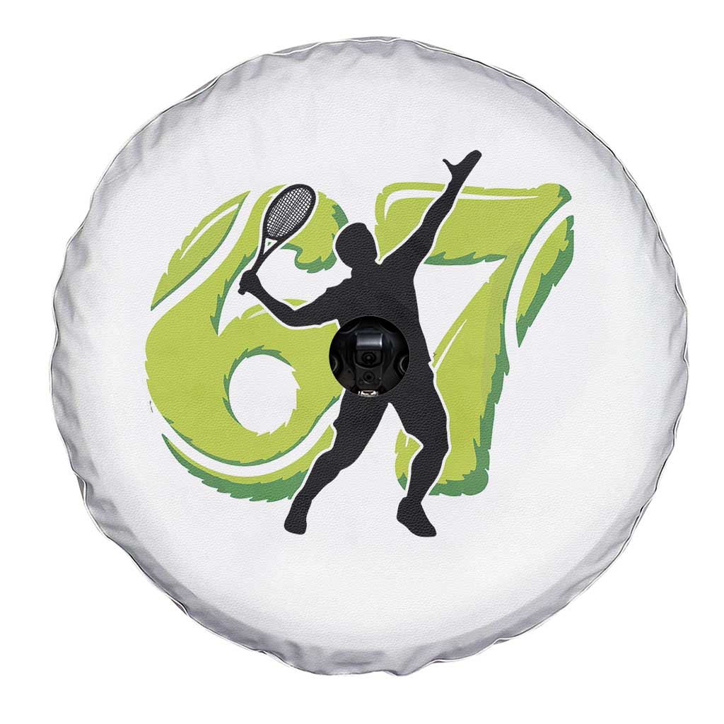 Funny Gen Z Alpha Gift Spare Tire Cover Six Seven Meme Tennis Lover - Wonder Print Shop