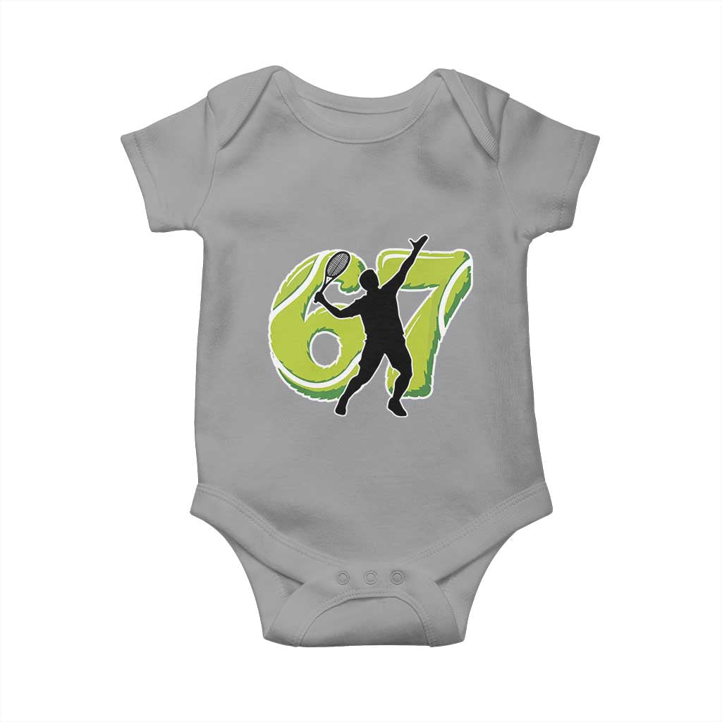 Funny Gen Z Alpha Gift Baby Onesie Six Seven Meme Tennis Lover - Wonder Print Shop
