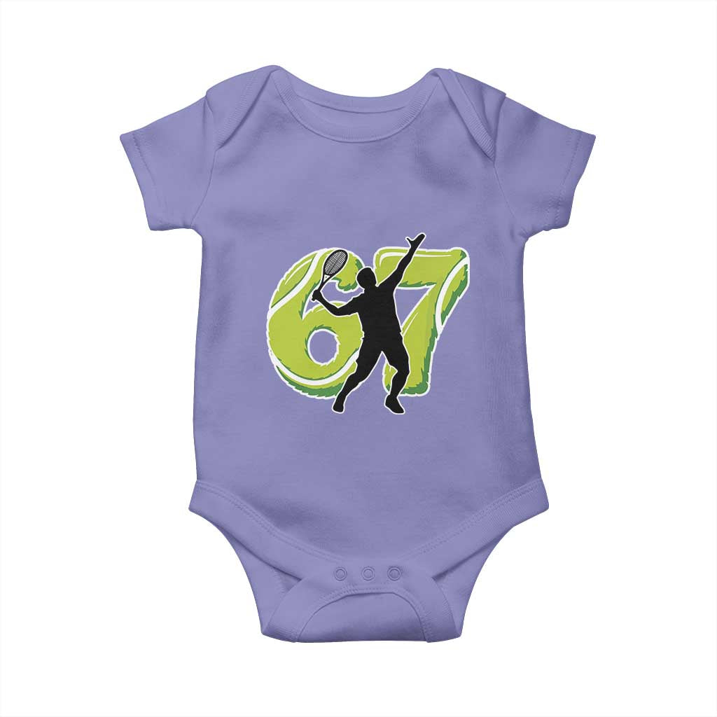 Funny Gen Z Alpha Gift Baby Onesie Six Seven Meme Tennis Lover - Wonder Print Shop