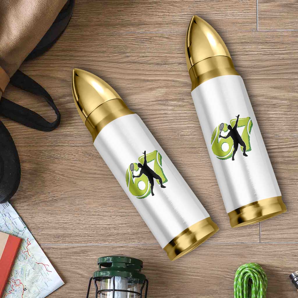 Funny Gen Z Alpha Gift Bullet Tumbler Six Seven Meme Tennis Lover - Wonder Print Shop