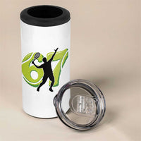 Funny Gen Z Alpha Gift 4 in 1 Can Cooler Tumbler Six Seven Meme Tennis Lover - Wonder Print Shop