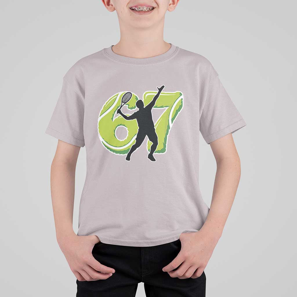 Funny Gen Z Alpha Gift T Shirt For Kid Six Seven Meme Tennis Lover - Wonder Print Shop
