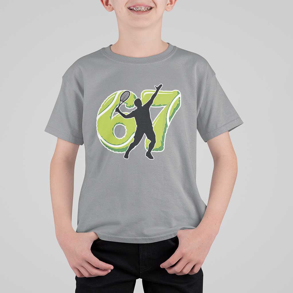 Funny Gen Z Alpha Gift T Shirt For Kid Six Seven Meme Tennis Lover - Wonder Print Shop