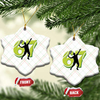 Funny Gen Z Alpha Gift Ceramic Ornament Six Seven Meme Tennis Lover - Wonder Print Shop