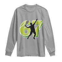 Funny Gen Z Alpha Gift Long Sleeve Shirt Six Seven Meme Tennis Lover - Wonder Print Shop