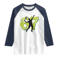 Funny Gen Z Alpha Gift Raglan Shirt Six Seven Meme Tennis Lover - Wonder Print Shop