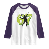 Funny Gen Z Alpha Gift Raglan Shirt Six Seven Meme Tennis Lover - Wonder Print Shop