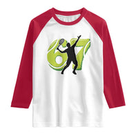Funny Gen Z Alpha Gift Raglan Shirt Six Seven Meme Tennis Lover - Wonder Print Shop