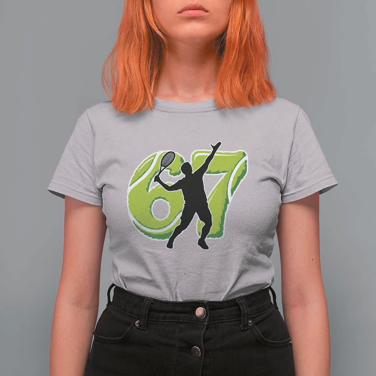 Funny Gen Z Alpha Gift T Shirt For Women Six Seven Meme Tennis Lover - Wonder Print Shop