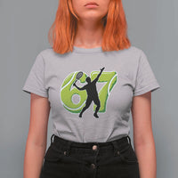 Funny Gen Z Alpha Gift T Shirt For Women Six Seven Meme Tennis Lover - Wonder Print Shop