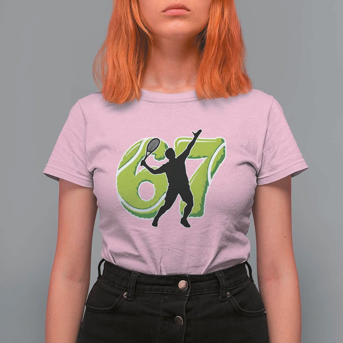 Funny Gen Z Alpha Gift T Shirt For Women Six Seven Meme Tennis Lover - Wonder Print Shop