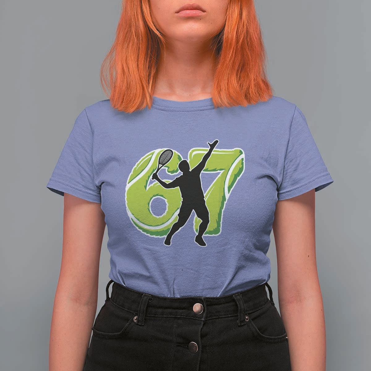 Funny Gen Z Alpha Gift T Shirt For Women Six Seven Meme Tennis Lover - Wonder Print Shop