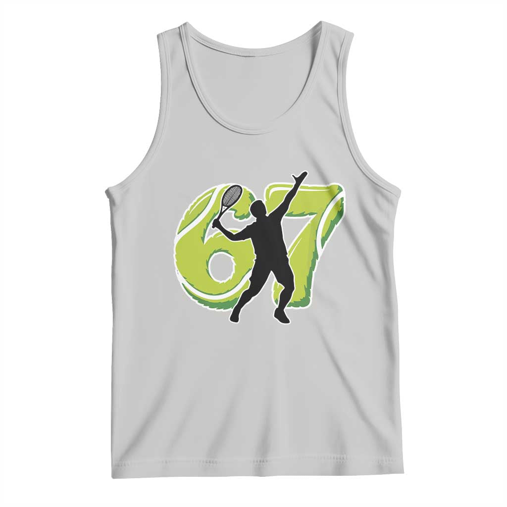 Funny Gen Z Alpha Gift Tank Top Six Seven Meme Tennis Lover - Wonder Print Shop