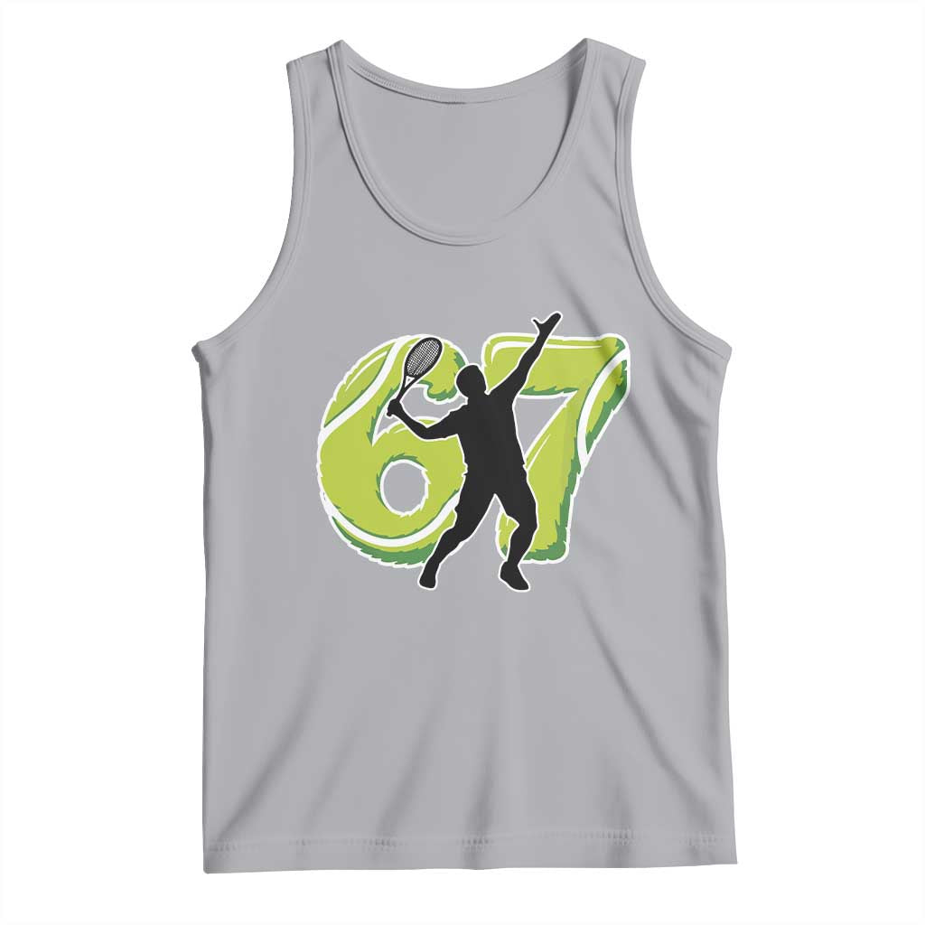 Funny Gen Z Alpha Gift Tank Top Six Seven Meme Tennis Lover - Wonder Print Shop