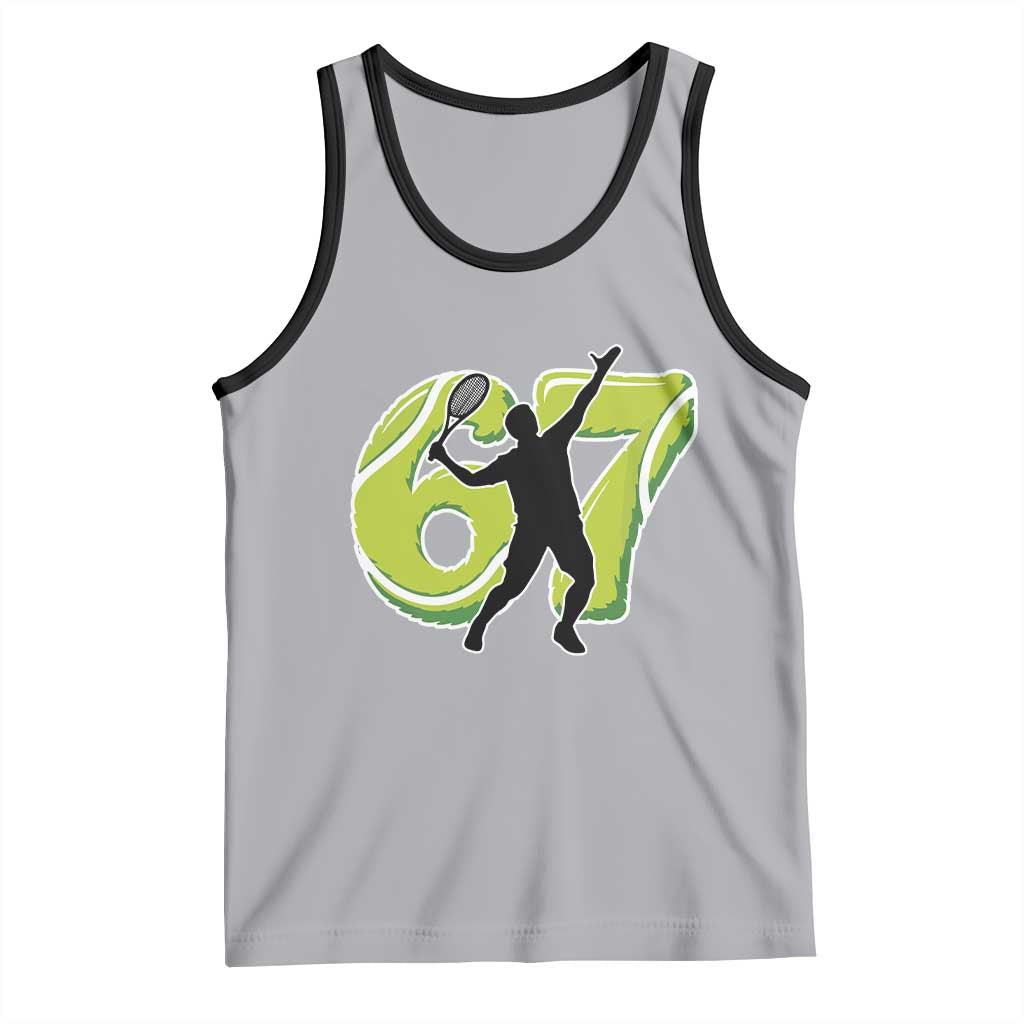 Funny Gen Z Alpha Gift Tank Top Six Seven Meme Tennis Lover - Wonder Print Shop