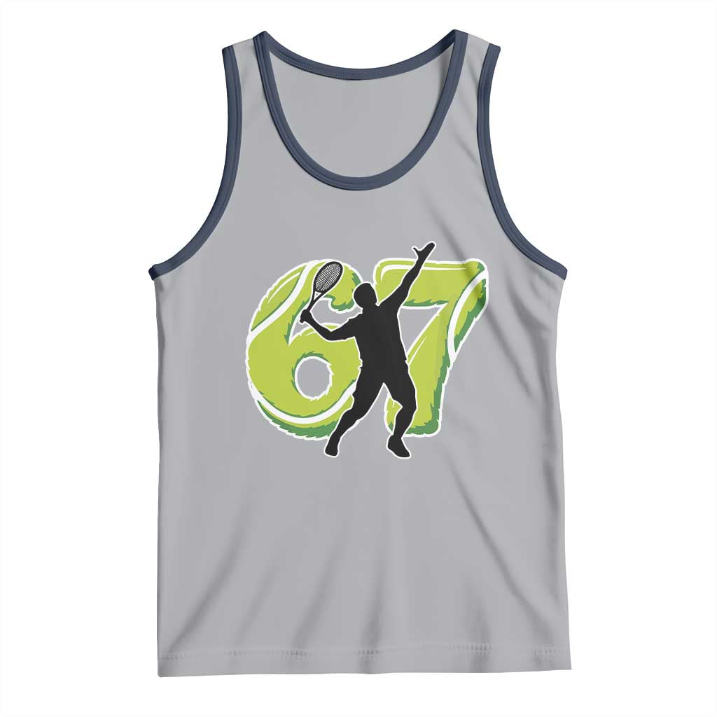 Funny Gen Z Alpha Gift Tank Top Six Seven Meme Tennis Lover - Wonder Print Shop