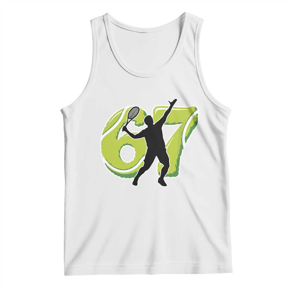 Funny Gen Z Alpha Gift Tank Top Six Seven Meme Tennis Lover - Wonder Print Shop