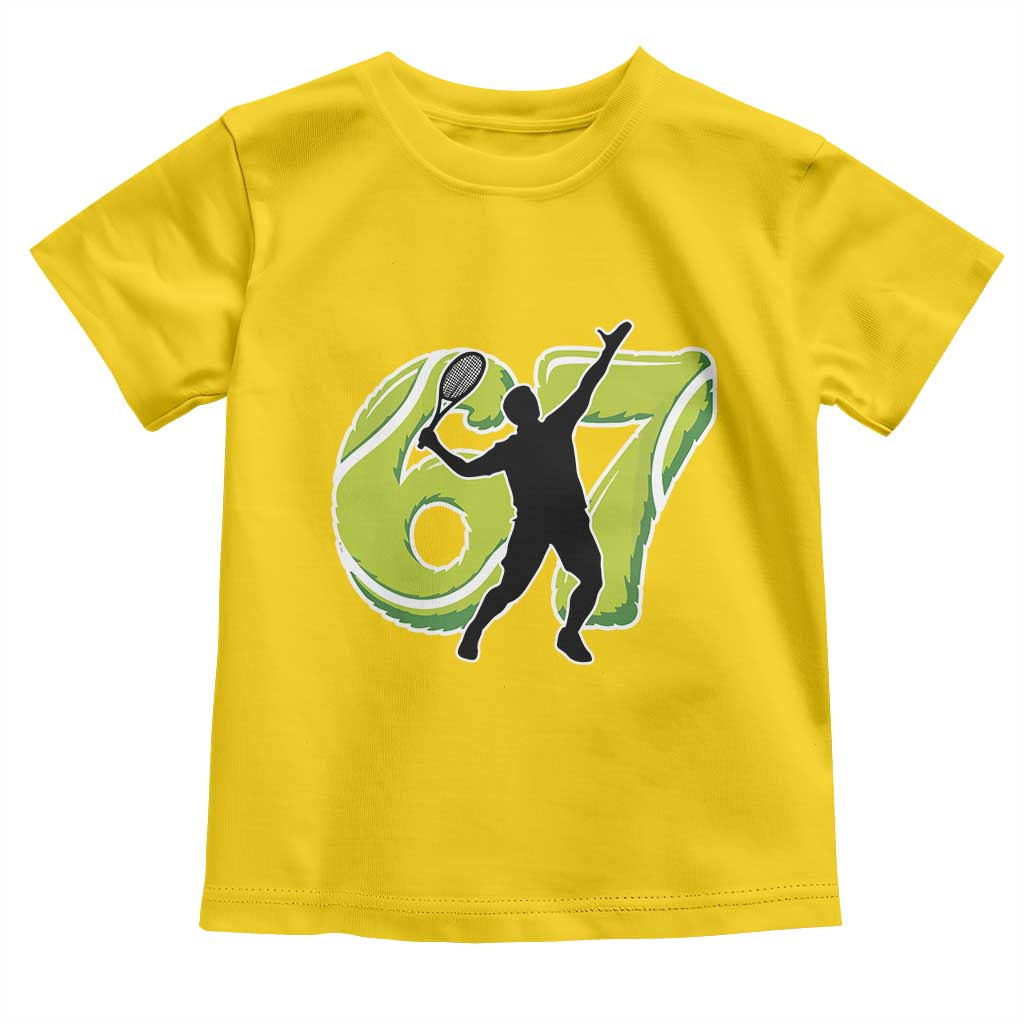 Funny Gen Z Alpha Gift Toddler T Shirt Six Seven Meme Tennis Lover - Wonder Print Shop