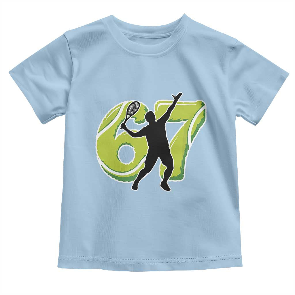Funny Gen Z Alpha Gift Toddler T Shirt Six Seven Meme Tennis Lover - Wonder Print Shop