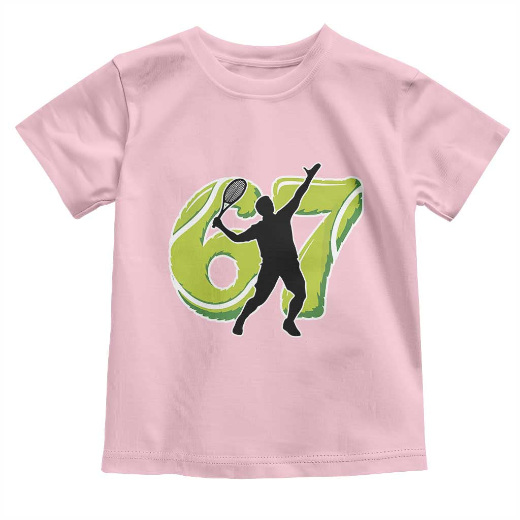 Funny Gen Z Alpha Gift Toddler T Shirt Six Seven Meme Tennis Lover - Wonder Print Shop