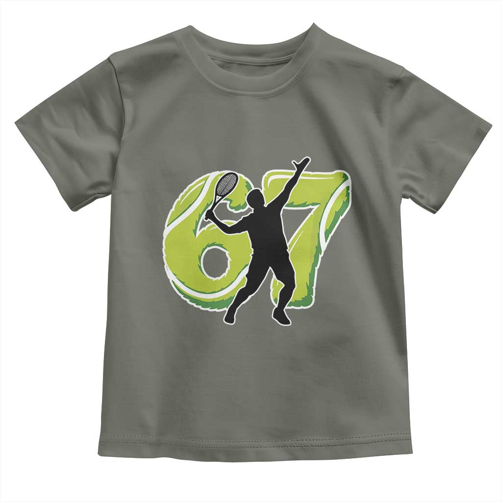 Funny Gen Z Alpha Gift Toddler T Shirt Six Seven Meme Tennis Lover - Wonder Print Shop
