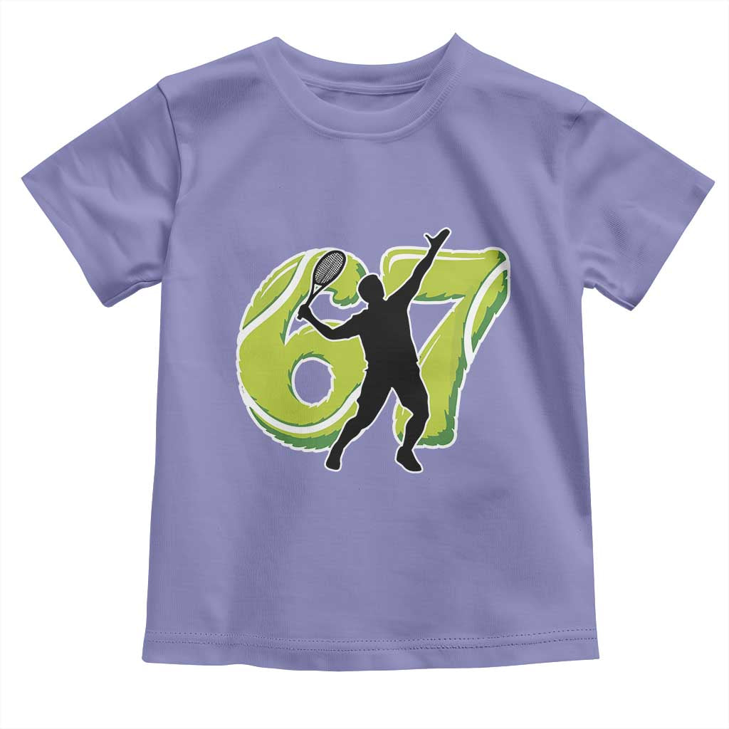 Funny Gen Z Alpha Gift Toddler T Shirt Six Seven Meme Tennis Lover - Wonder Print Shop