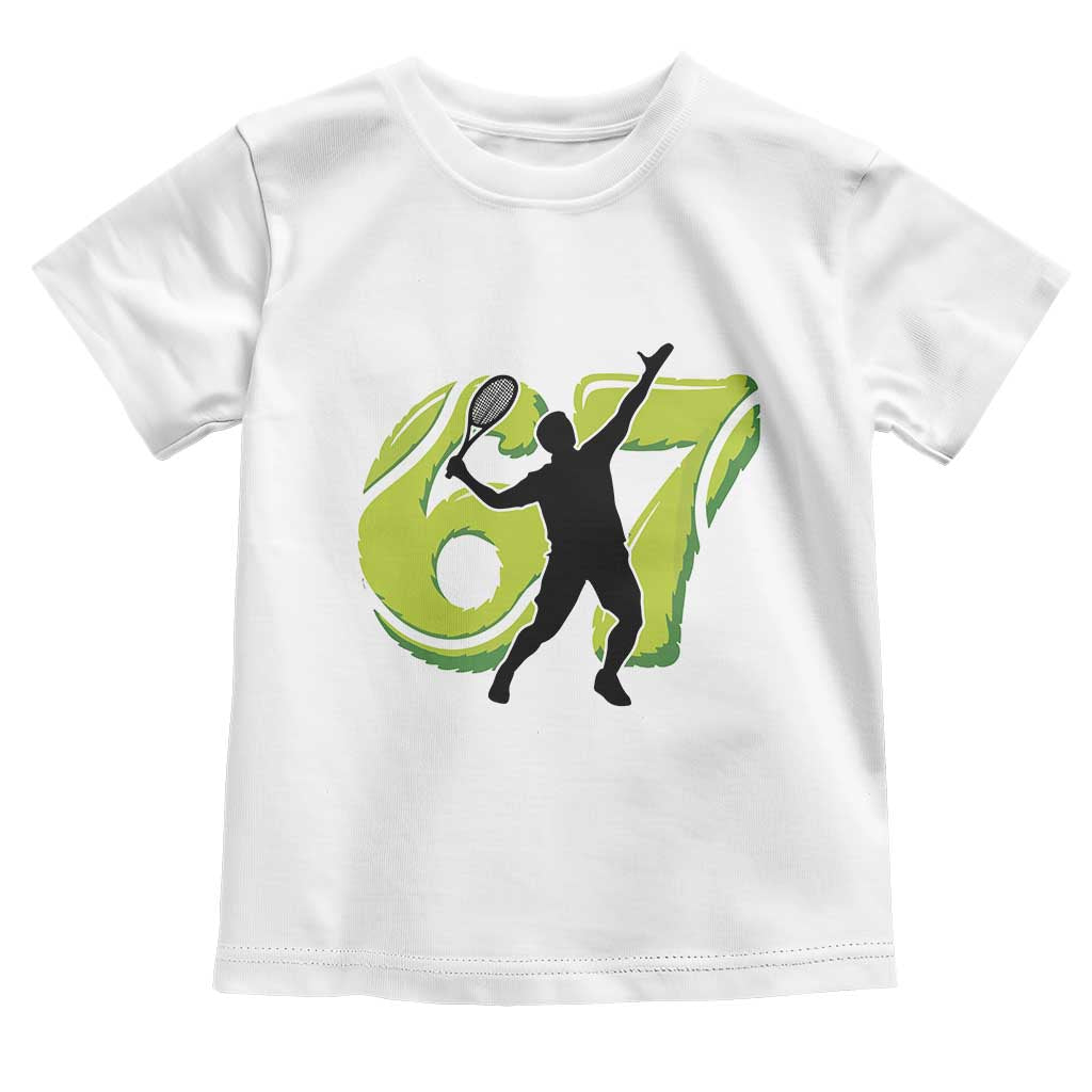 Funny Gen Z Alpha Gift Toddler T Shirt Six Seven Meme Tennis Lover - Wonder Print Shop