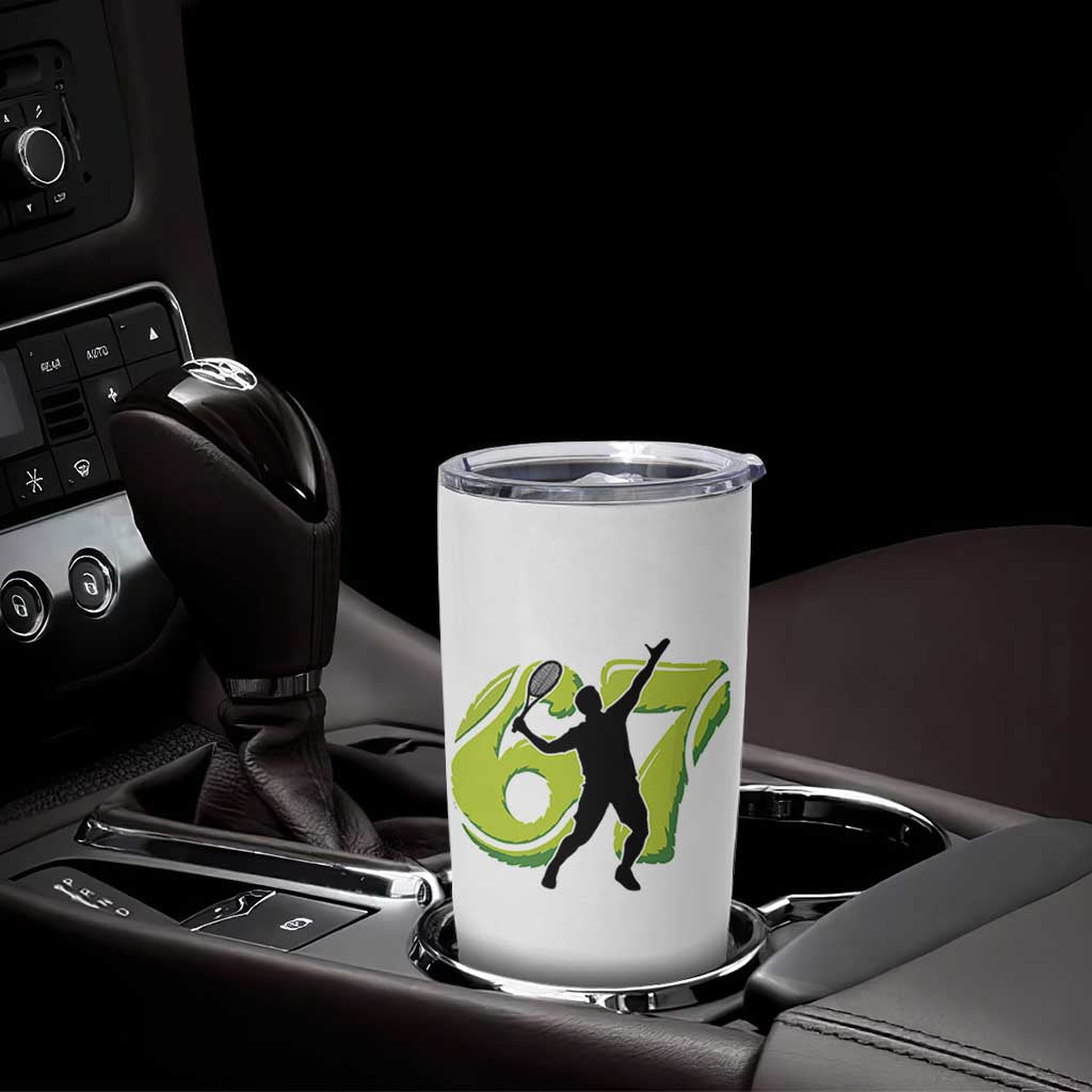 Funny Gen Z Alpha Gift Tumbler Cup Six Seven Meme Tennis Lover - Wonder Print Shop