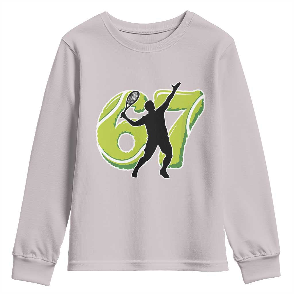 Funny Gen Z Alpha Gift Youth Sweatshirt Six Seven Meme Tennis Lover - Wonder Print Shop