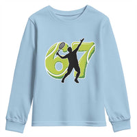 Funny Gen Z Alpha Gift Youth Sweatshirt Six Seven Meme Tennis Lover - Wonder Print Shop
