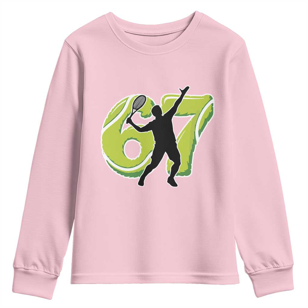 Funny Gen Z Alpha Gift Youth Sweatshirt Six Seven Meme Tennis Lover - Wonder Print Shop