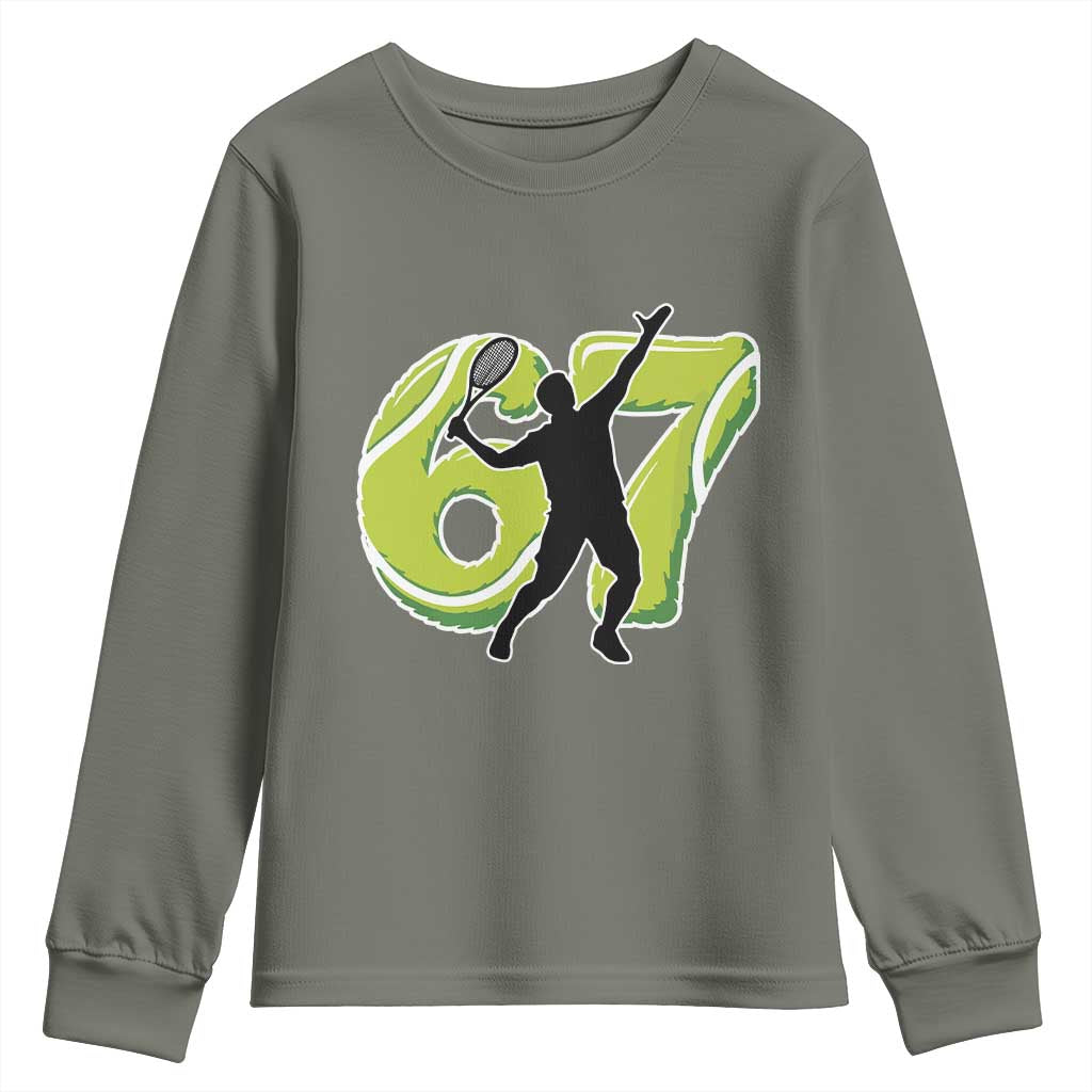 Funny Gen Z Alpha Gift Youth Sweatshirt Six Seven Meme Tennis Lover - Wonder Print Shop