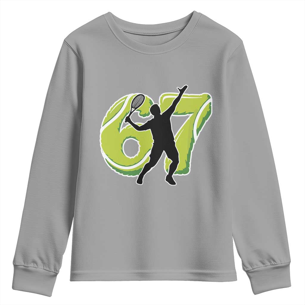 Funny Gen Z Alpha Gift Youth Sweatshirt Six Seven Meme Tennis Lover - Wonder Print Shop