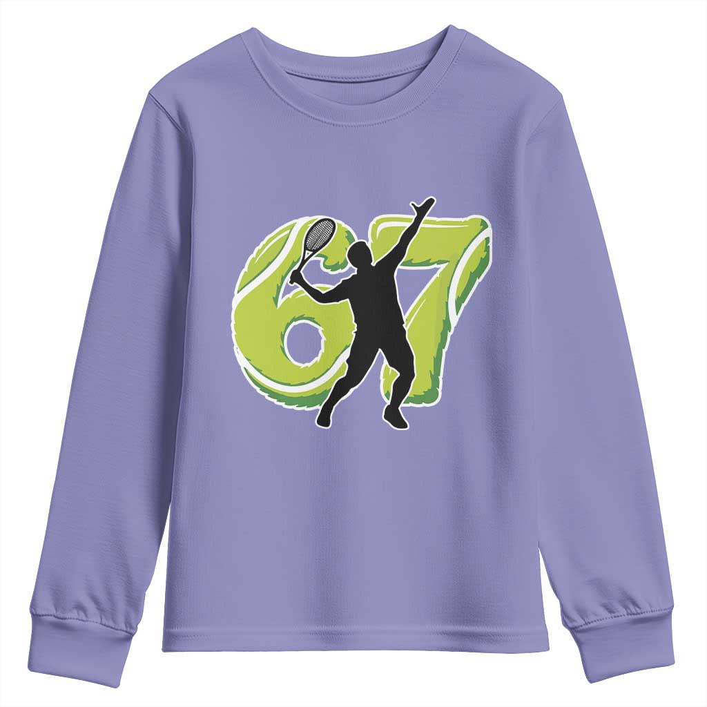 Funny Gen Z Alpha Gift Youth Sweatshirt Six Seven Meme Tennis Lover - Wonder Print Shop