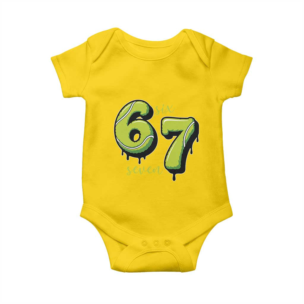 Six Seven Meme Tennis Lover Baby Onesie Gen Alpha Slang Gift - Wonder Print Shop