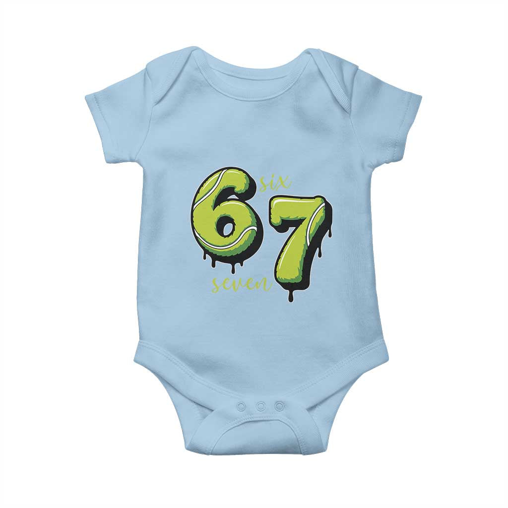 Six Seven Meme Tennis Lover Baby Onesie Gen Alpha Slang Gift - Wonder Print Shop