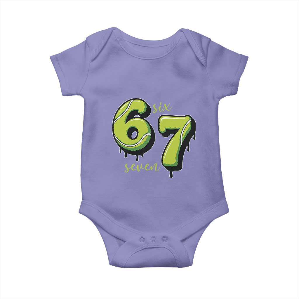 Six Seven Meme Tennis Lover Baby Onesie Gen Alpha Slang Gift - Wonder Print Shop