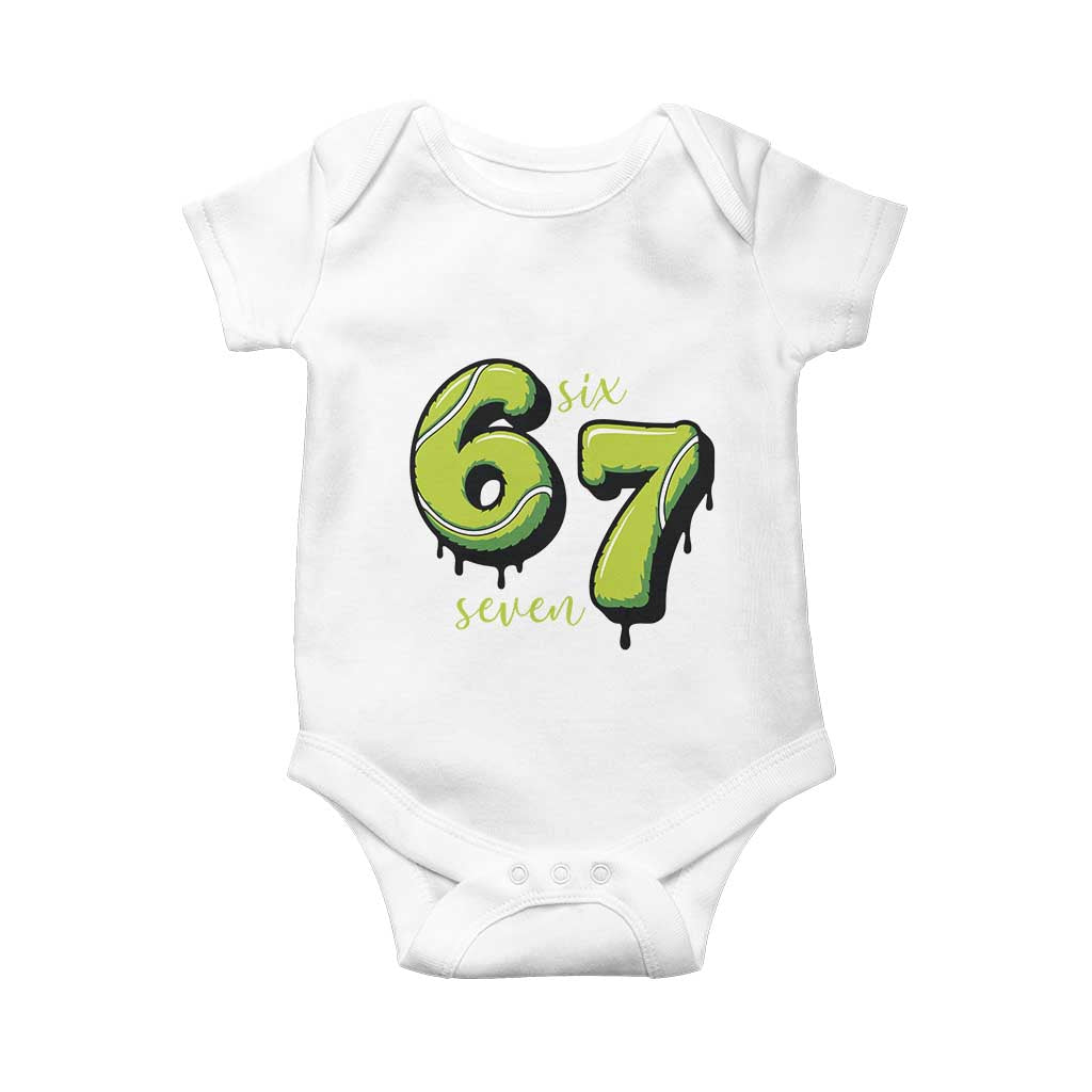 Six Seven Meme Tennis Lover Baby Onesie Gen Alpha Slang Gift - Wonder Print Shop