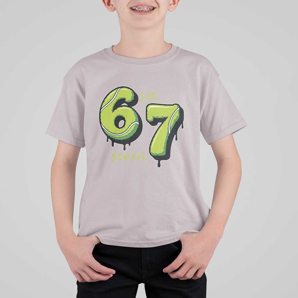 Six Seven Meme Tennis Lover T Shirt For Kid Gen Alpha Slang Gift - Wonder Print Shop