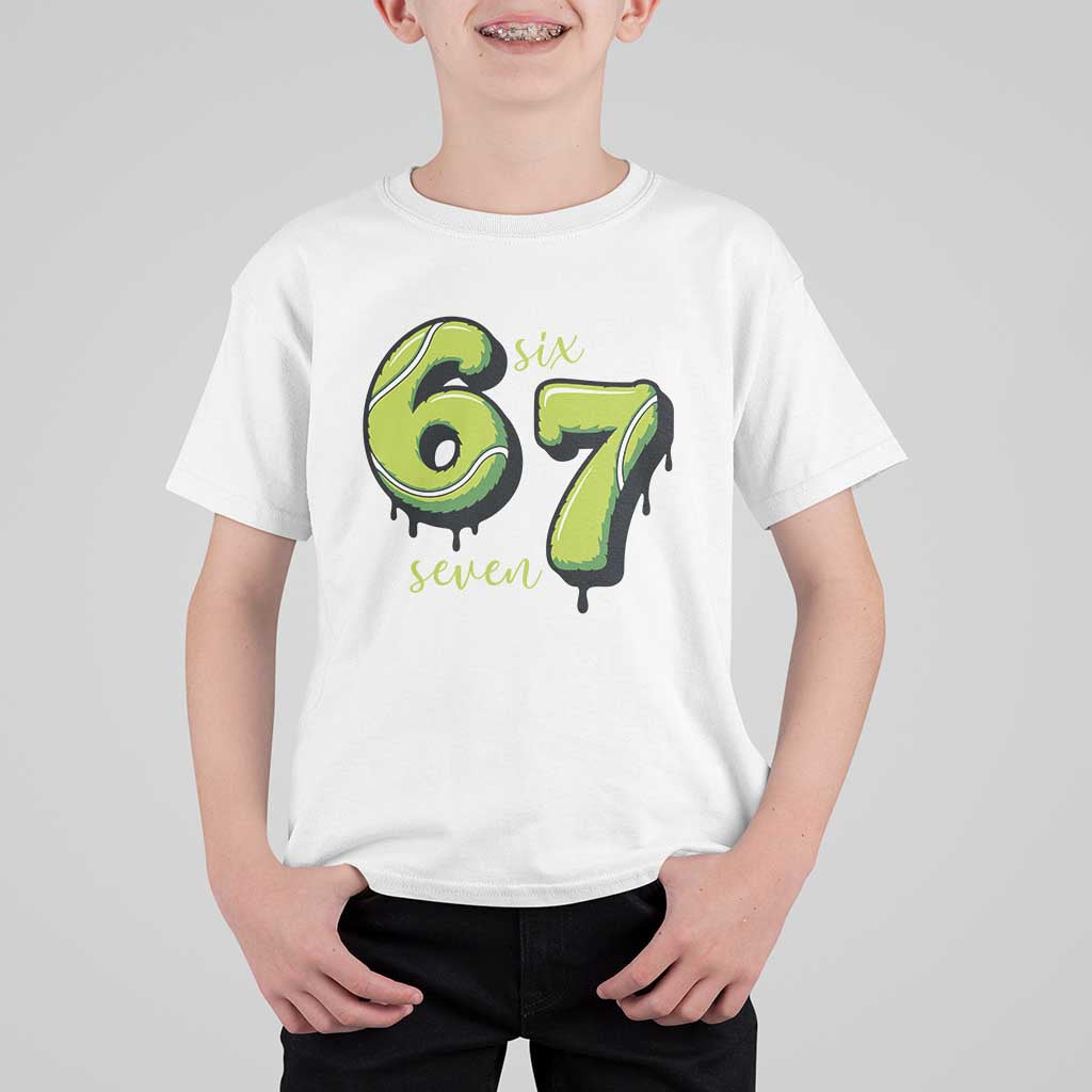 Six Seven Meme Tennis Lover T Shirt For Kid Gen Alpha Slang Gift - Wonder Print Shop