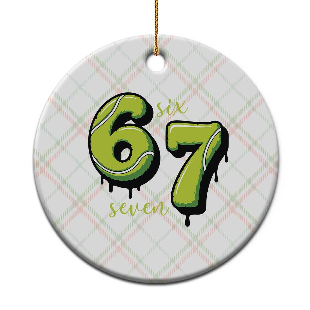 Six Seven Meme Tennis Lover Ceramic Ornament Gen Alpha Slang Gift - Wonder Print Shop