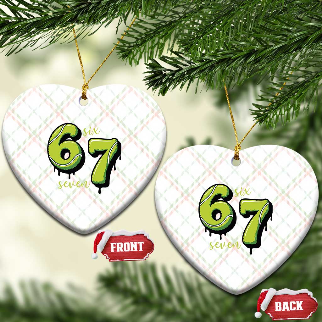 Six Seven Meme Tennis Lover Ceramic Ornament Gen Alpha Slang Gift - Wonder Print Shop
