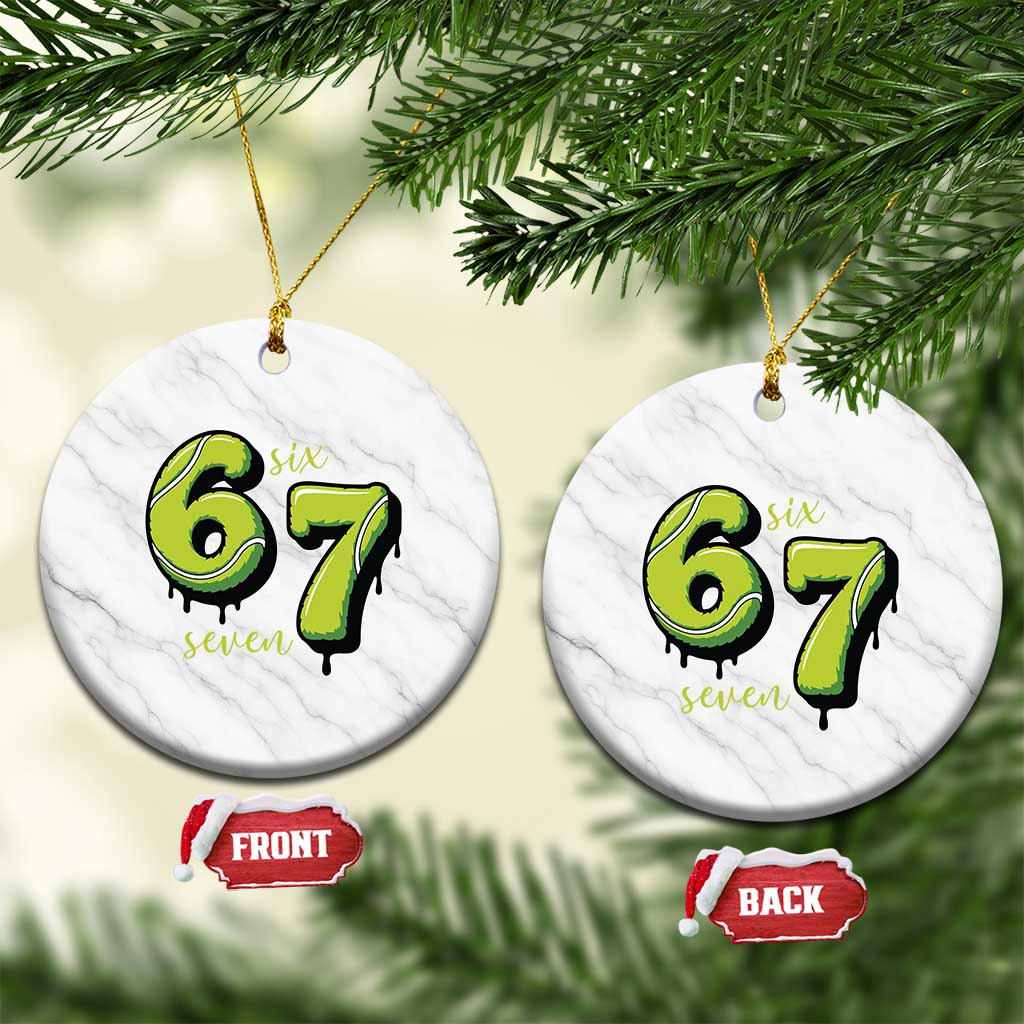 Six Seven Meme Tennis Lover Ceramic Ornament Gen Alpha Slang Gift - Wonder Print Shop