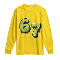 Six Seven Meme Tennis Lover Long Sleeve Shirt Gen Alpha Slang Gift - Wonder Print Shop