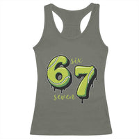 Six Seven Meme Tennis Lover Racerback Tank Top Gen Alpha Slang Gift - Wonder Print Shop