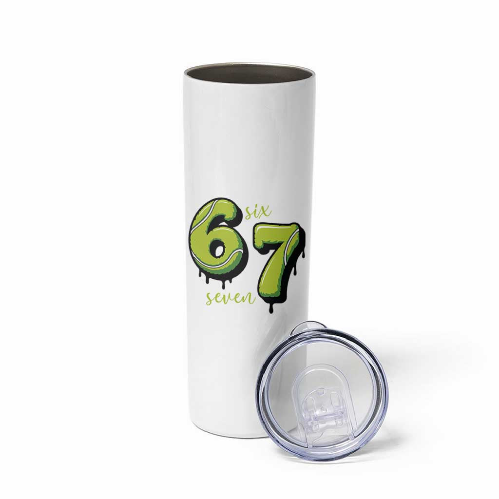 Six Seven Meme Tennis Lover Skinny Tumbler Gen Alpha Slang Gift - Wonder Print Shop