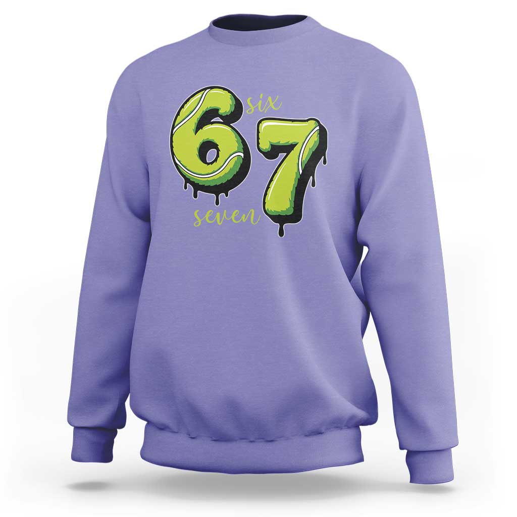 Six Seven Meme Tennis Lover Sweatshirt Gen Alpha Slang Gift - Wonder Print Shop