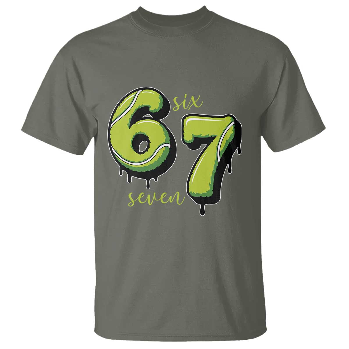 Six Seven Meme Tennis Lover T Shirt Gen Alpha Slang Gift - Wonder Print Shop