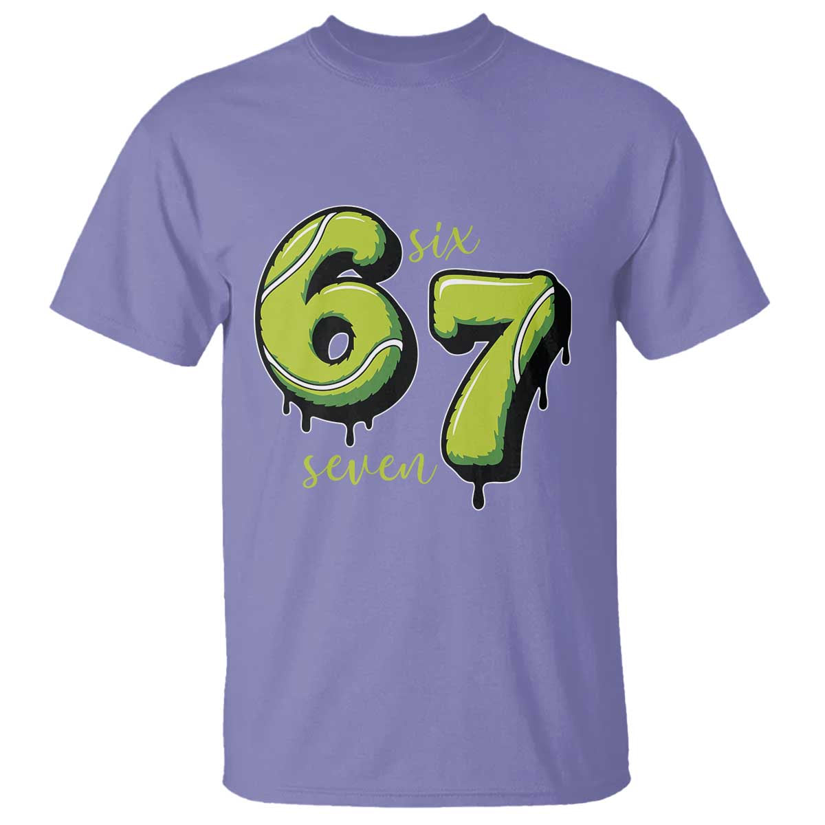 Six Seven Meme Tennis Lover T Shirt Gen Alpha Slang Gift - Wonder Print Shop